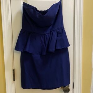 Navy blue peplum dress